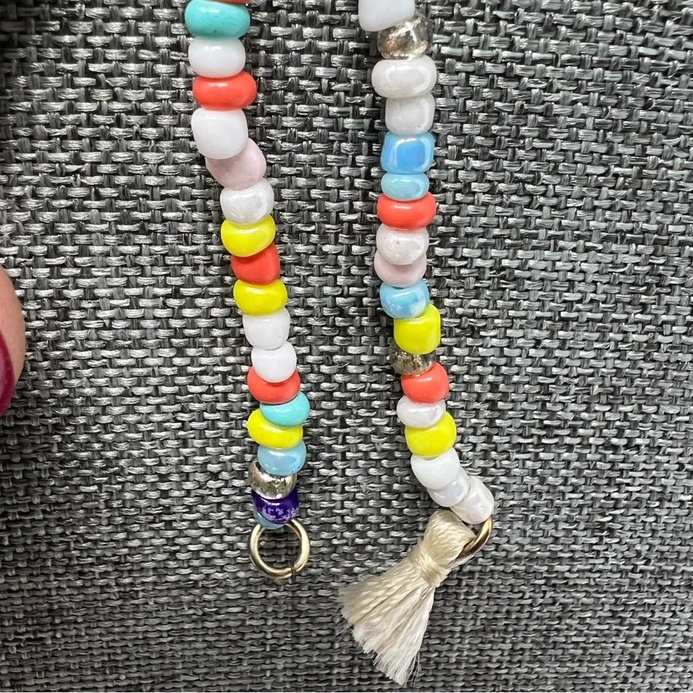 Sugarfix Long Beaded Tassel Necklace, rainbow, boho,‎ bohemian, multi-colored